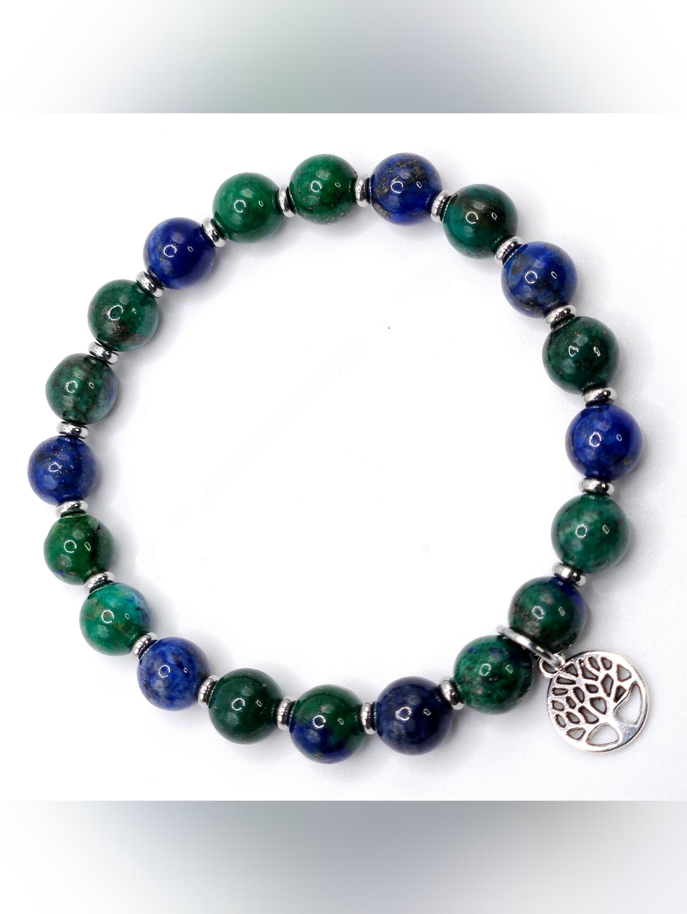 Azurite-Malachite Natural Gemstone Bracelet